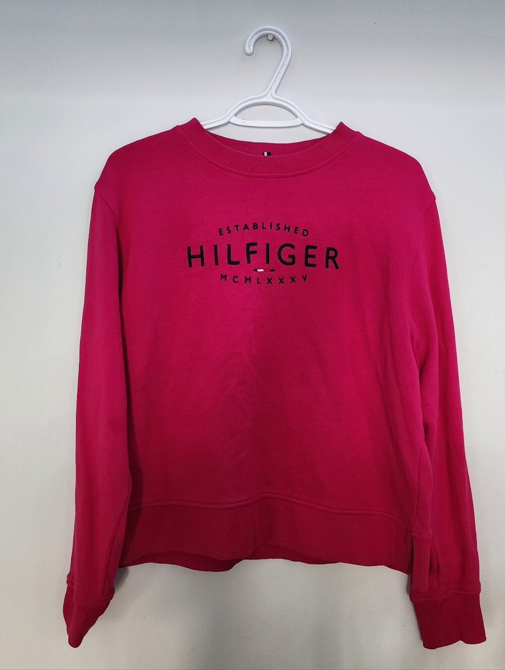 Tommy Hilfiger Hot Pink Logo Crewneck Sweatshirt